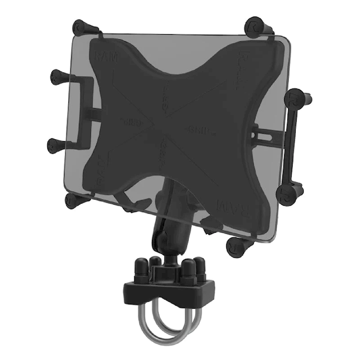 RAM® X-Grip® Mount with Double U-Bolt Base for 9"-11" Tablets